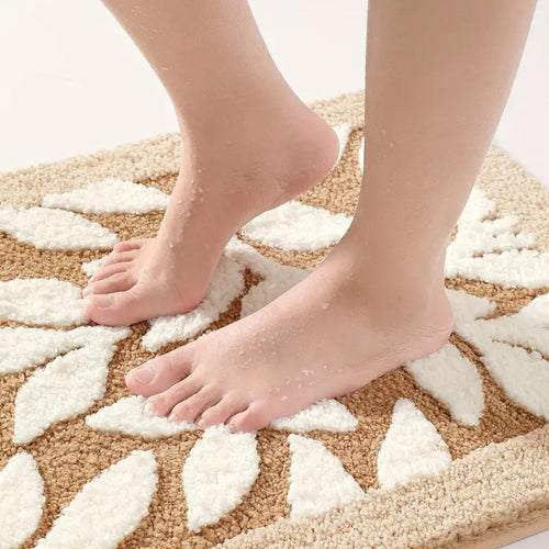 BowLift | Zyphire Leaf Pattern Bath Mat