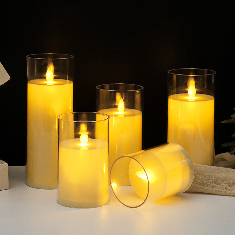 BowLift | LED Candle Holders with Remote Control, Warm Flickering Flameless Light – Set of 3 Pieces, Adjustable Brightness and Timer