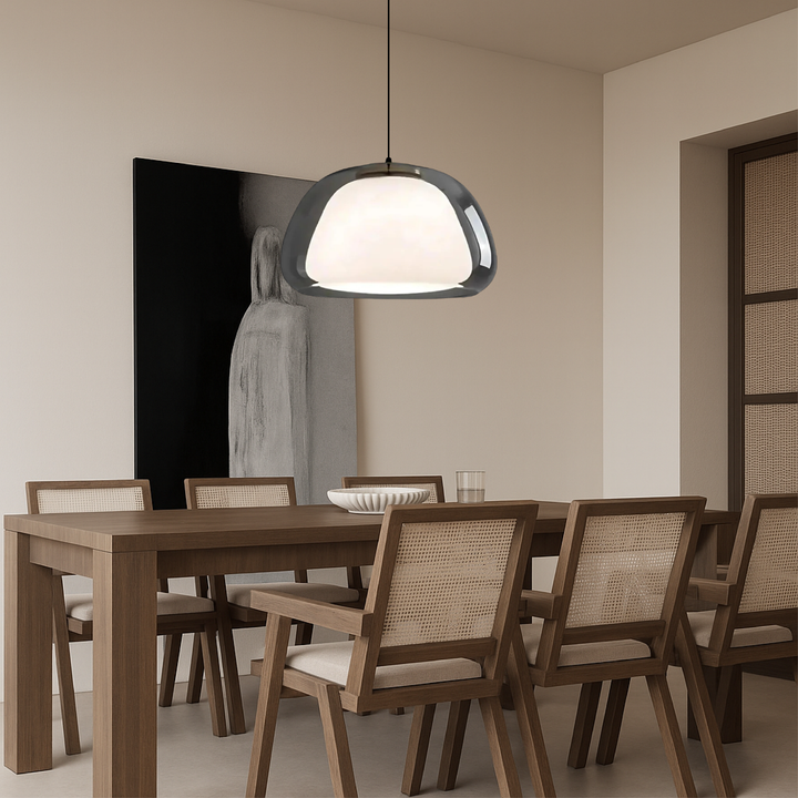 BowLift | Nombr Jelly Glass Pendant Lamp – Modern Lamp for Kitchen and Dining Table, Adjustable Height, Soft LED Light