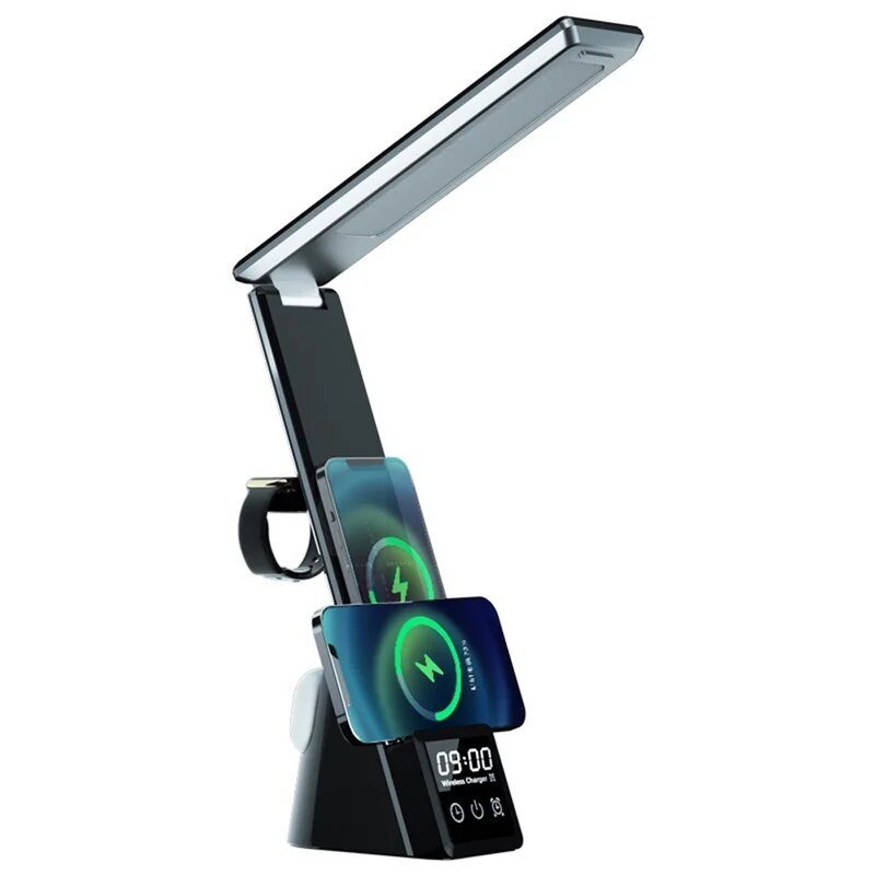 BowLift | MultiLite Hub - 5-in-1 - Lamp - Wireless charger - Practical alarm clock
