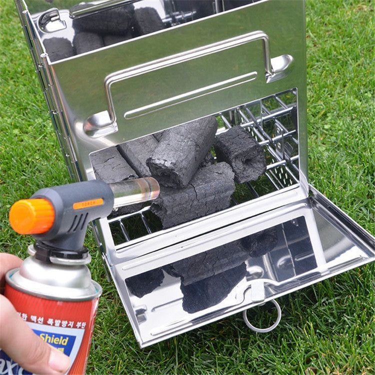 BowLift | Portable Stainless Steel Folding Grill Charcoal Grill Grill Outdoor Camping Wood Stove