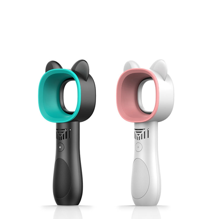 Cartoon Handheld Fan Leafless USB Mini Charging Desktop Portable Fan(White) | Bowlift