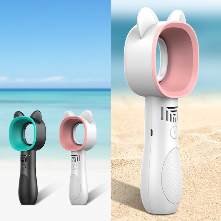 Cartoon Handheld Fan Leafless USB Mini Charging Desktop Portable Fan(White) | Bowlift