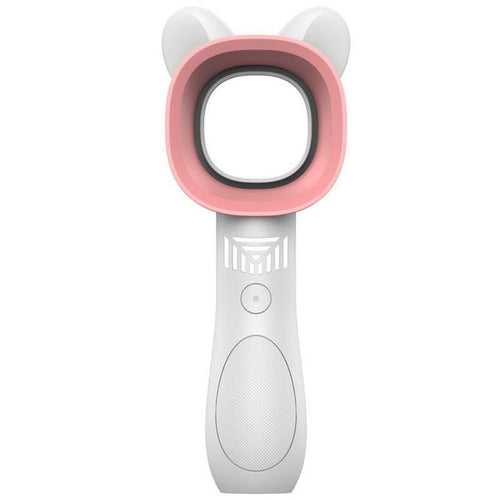 Cartoon Handheld Fan Leafless USB Mini Charging Desktop Portable Fan(White) | Bowlift
