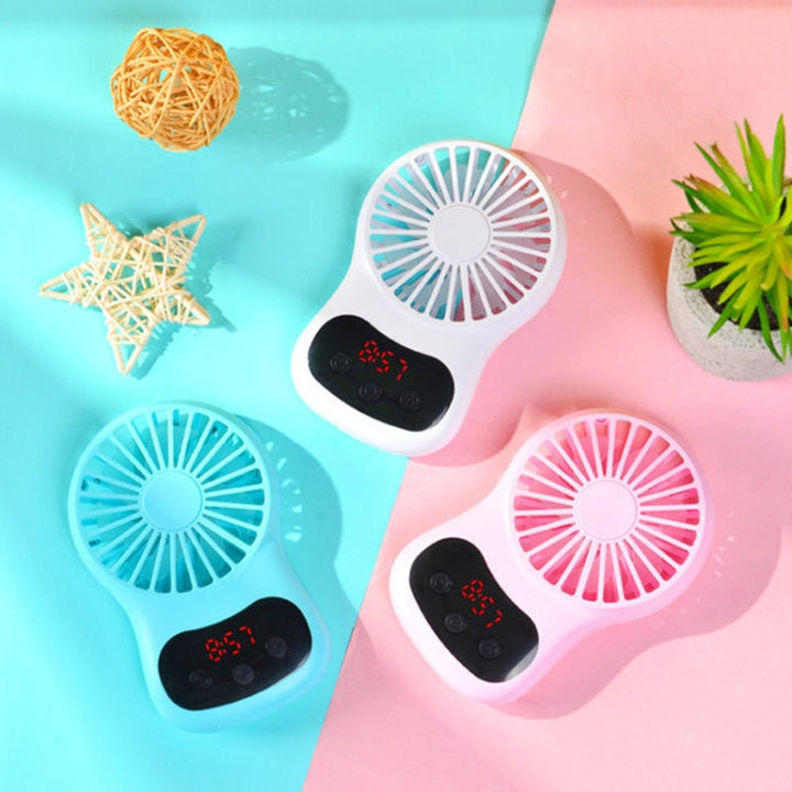 Multifunctional Clock Small Fan Creative Desktop Mini USB Fan(White) | Bowlift