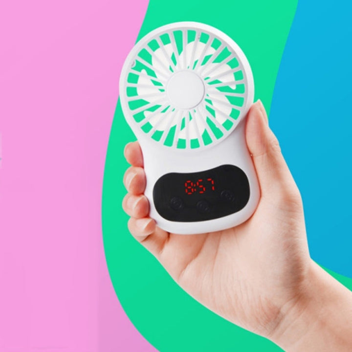 Multifunctional Clock Small Fan Creative Desktop Mini USB Fan(White) | Bowlift