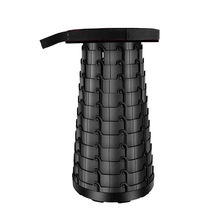 BowLift | Outdoor Portable Folding Telescopic Plastic Stool Camping Fishing Garden Stool (Black)