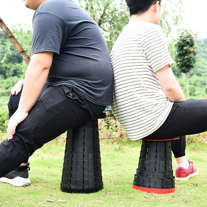 BowLift | Outdoor Portable Folding Telescopic Plastic Stool Camping Fishing Garden Stool (Purple)