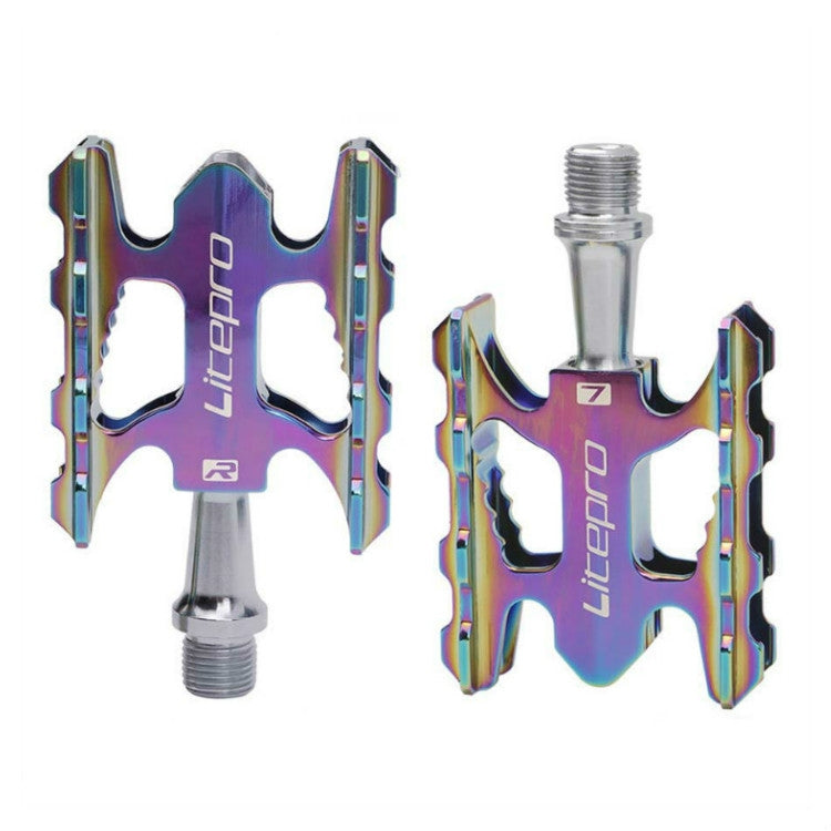 BowLift | Litepro Ultralight Folding Bicycle Pedal K3 Bicycle Pedal, Color: Galvanized Colored