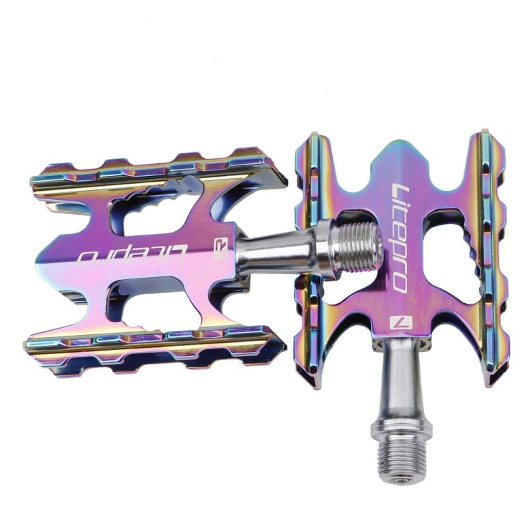 BowLift | Litepro Ultralight Folding Bicycle Pedal K3 Bicycle Pedal, Color: Galvanized Colored