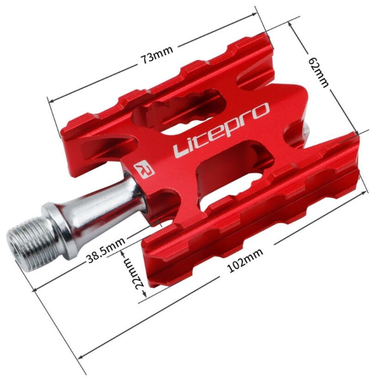 BowLift | Litepro Ultralight Folding Bicycle Pedal K3 Bicycle Pedal, Color: Galvanized Colored