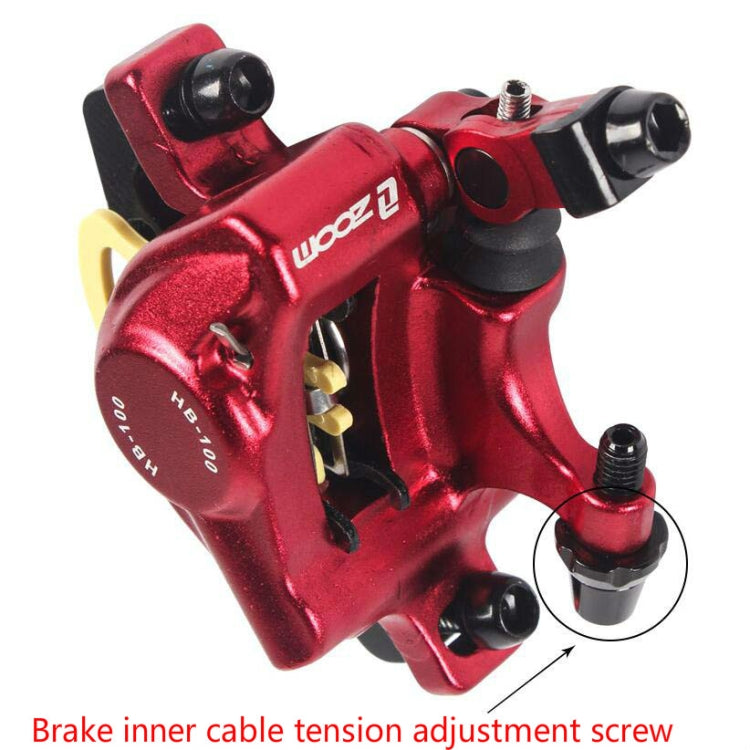 BowLift | ZOOM HB100 Mountain Bike Hydraulic Brake Caliper Folding Bike Cable Pull Hydraulic Disc Brake Caliper, Style:Front(Red)