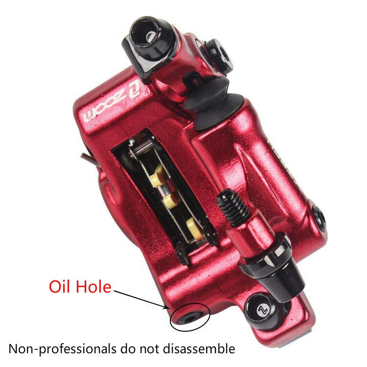 BowLift | ZOOM HB100 Mountain Bike Hydraulic Brake Caliper Folding Bike Cable Pull Hydraulic Disc Brake Caliper, Style:Front(Red)