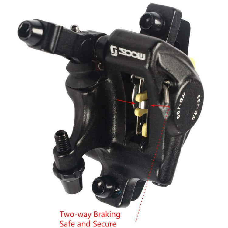 BowLift | ZOOM HB100 Mountain Bike Hydraulic Brake Caliper Folding Bike Cable Pull Hydraulic Disc Brake Caliper, Style:Front(Red)