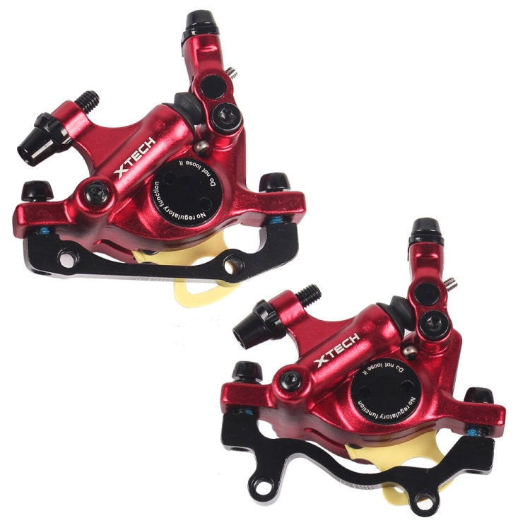 BowLift | ZOOM HB100 Mountainbike Hydraulic Brake Caliper Folding Bike Cable Pull Hydraulic Disc Brake Caliper, Style: Front and Rear (Red)