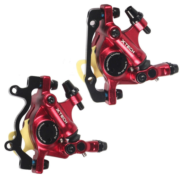 BowLift | ZOOM HB100 Mountainbike Hydraulic Brake Caliper Folding Bike Cable Pull Hydraulic Disc Brake Caliper, Style: Front and Rear (Red)