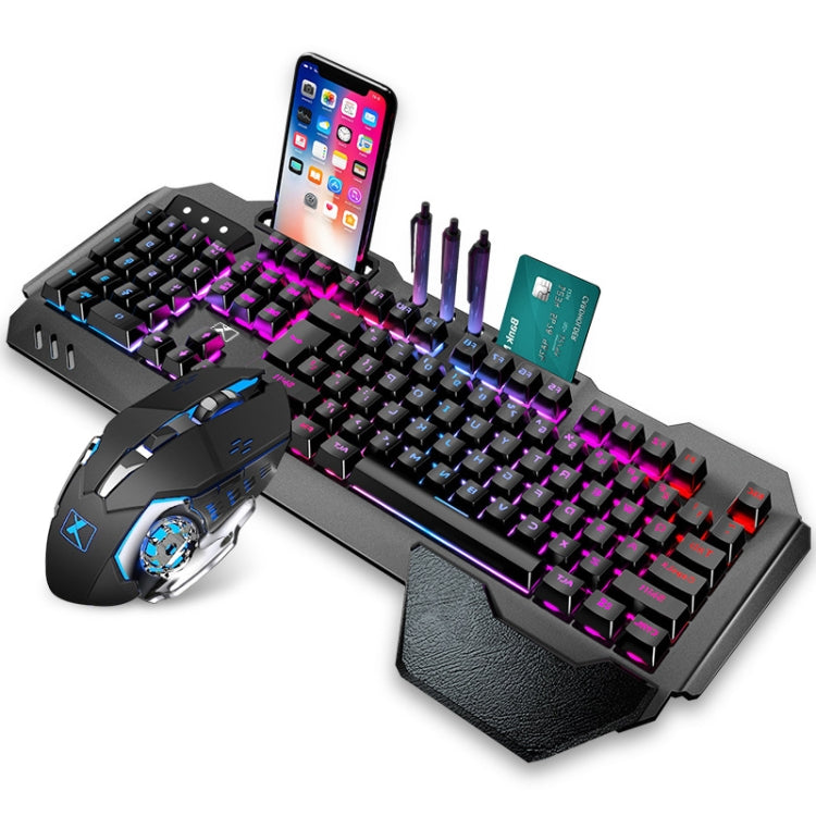 BowLift | K680 RGB Rechargeable Gaming Wireless Keyboard and Mouse Set (Black)
