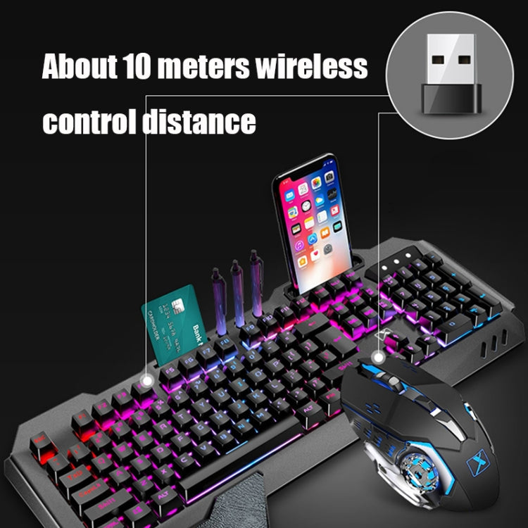 BowLift | K680 RGB Rechargeable Gaming Wireless Keyboard and Mouse Set (Black)