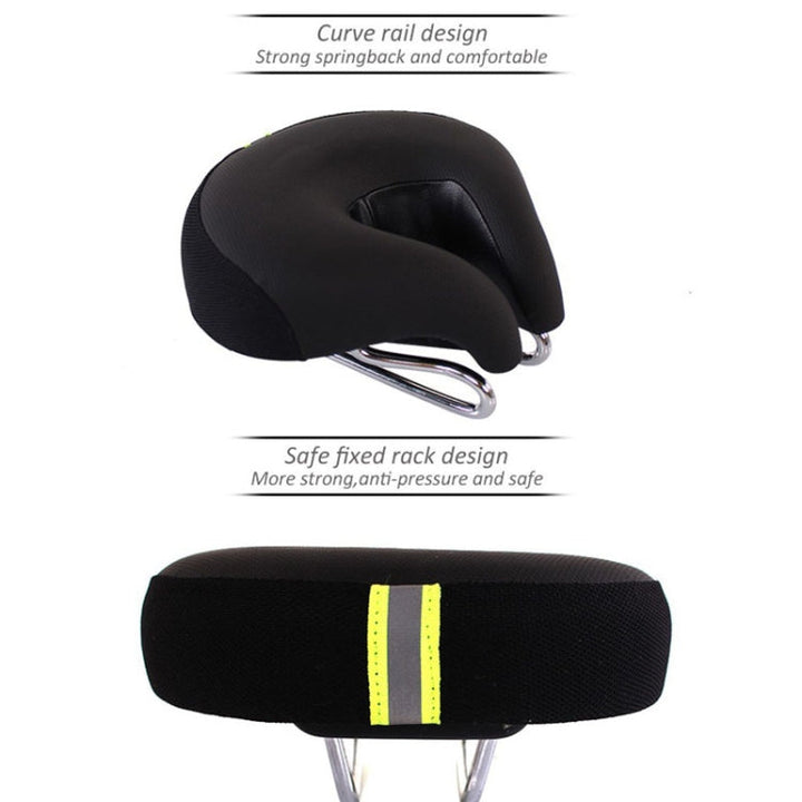 BowLift | Nose-less Bicycle Saddle Mountain Bike Thick Soft Padding (Red)
