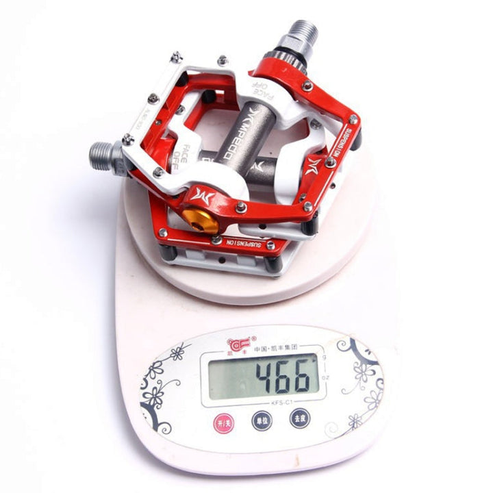 BowLift | MPEDA Mountainbike Platform Pedal Ultra-Light Aluminum Alloy Non-Slip Platform Pedal, Size: 930(White Red)