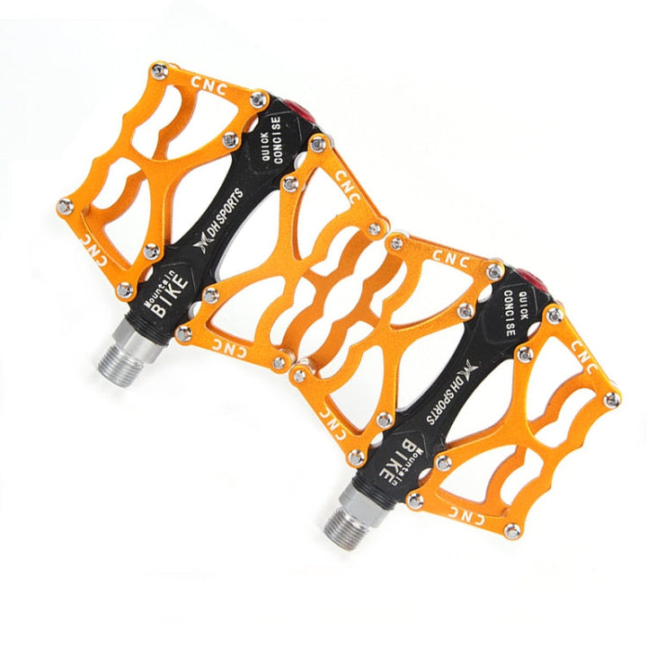 BowLift | Bicycle Pedal Mountain Bike Aluminum Alloy Palin Pedal Non-Slip Bearing Pedal (901 Yellow)