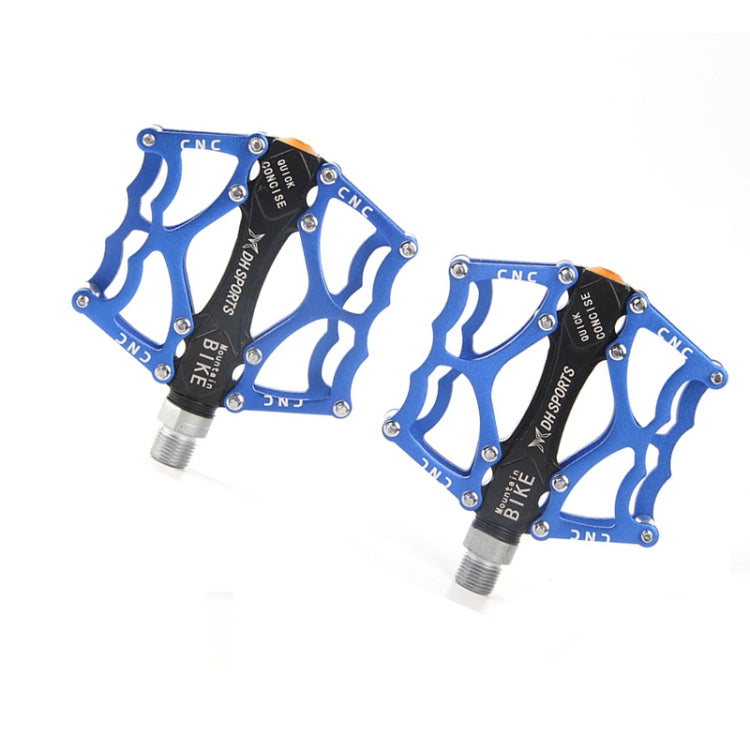BowLift | Bicycle Pedal Mountain Bike Aluminum Alloy Palin Pedal Non-slip Bearing Pedal (901 Blue)