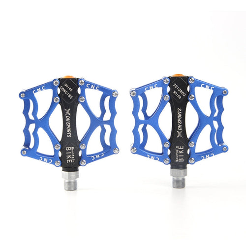 BowLift | Bicycle Pedal Mountain Bike Aluminum Alloy Palin Pedal Non-slip Bearing Pedal (901 Blue)