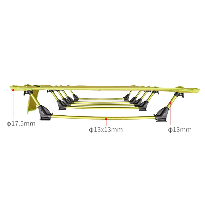 BowLift | CLS Outdoor Lightweight Folding Bed Camping Simple Leisure Bed (Black)