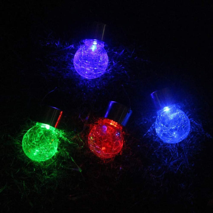BowLift | 12 PCS Snap Ball Solar Chandelier Outdoor Garden Courtyard Holiday Decorative Light with Clip (Warm White Light)