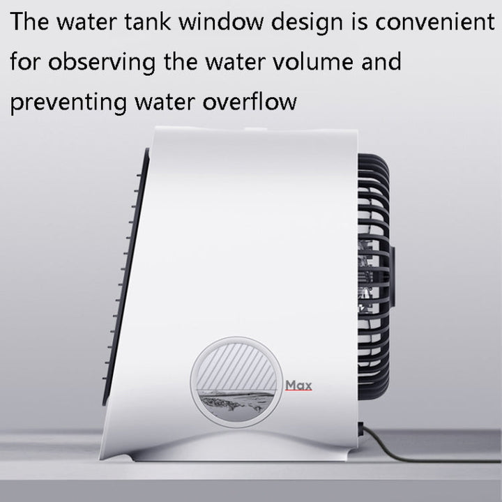 Desktop Cooling Fan USB Portable Office Cold Air Conditioning Fan, Colour: M201 Sky White | Bowlift