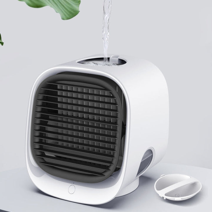 Desktop Cooling Fan USB Portable Office Cold Air Conditioning Fan, Colour: M201 Sky White | Bowlift