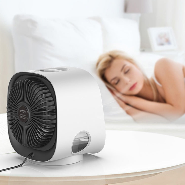 Desktop Cooling Fan USB Portable Office Cold Air Conditioning Fan, Colour: M201 Sky White | Bowlift