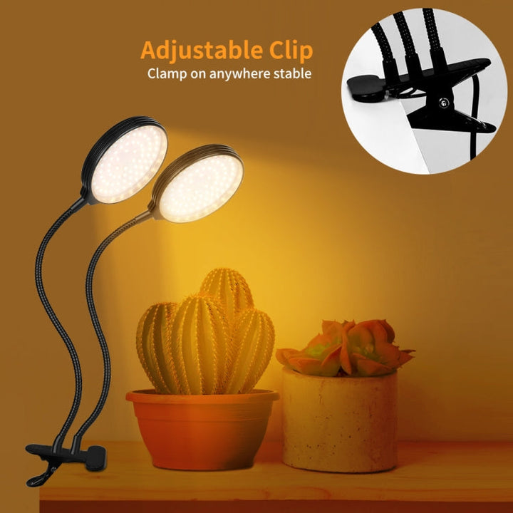 BowLift | LED Plant Growth Lamps USB Remote Control Clip Waterproof Full Spectrum Natural White Seedling Plant Light, Power: 60W Four Head