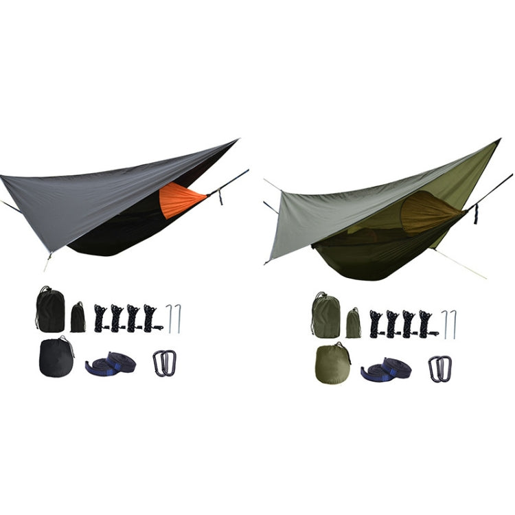 BowLift | Strut-Mosquito-Net-Hammock Diamond-Sunshade-Set Outdoor Camping Automatic Quick-Open Anti-Mosquito-Hammock-Shelter-Set (Army Green)