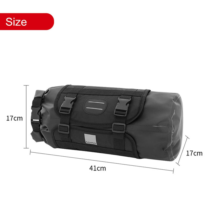 BowLift | SAHOO 11L Enlarged Bicycle Front Bag Mountain Bike Clip Mesh Waterproof and Wear-resistant Handlebar Bag (Black)