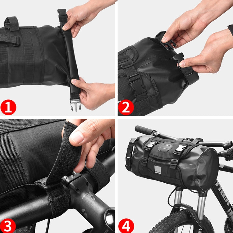 BowLift | SAHOO 11L Enlarged Bicycle Front Bag Mountain Bike Clip Mesh Waterproof and Wear-resistant Handlebar Bag (Black)