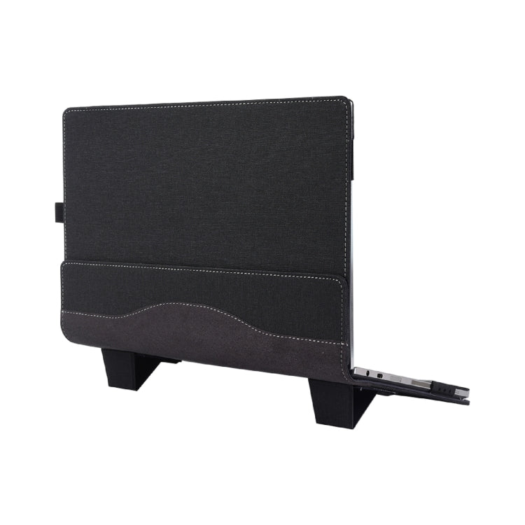 BowLift | For Samsung Galaxy Book Pro 13.3 Inch Leather Laptop Anti-Fall Protective Case with Stand (Black)
