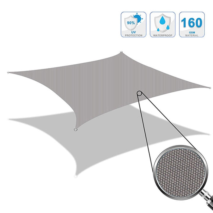 BowLift | Outdoor Garden Sun Sail Waterproof Anti-UV Roof, Size: 4m x 4m (Green)