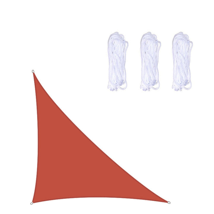 BowLift | Triangular Outdoor Garden Sun Shade Sail waterproof Anti-UV Awning, Size: 4m x 4m x 5.7m (Red)