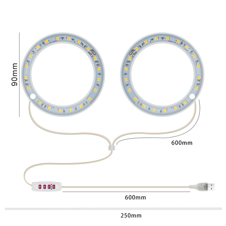 BowLift | LED Plant Growth Lamp Full Spectrum Intelligent Timer Indoor Fill Light Ring Plant Lamp, Power: One Head (Sunshine)