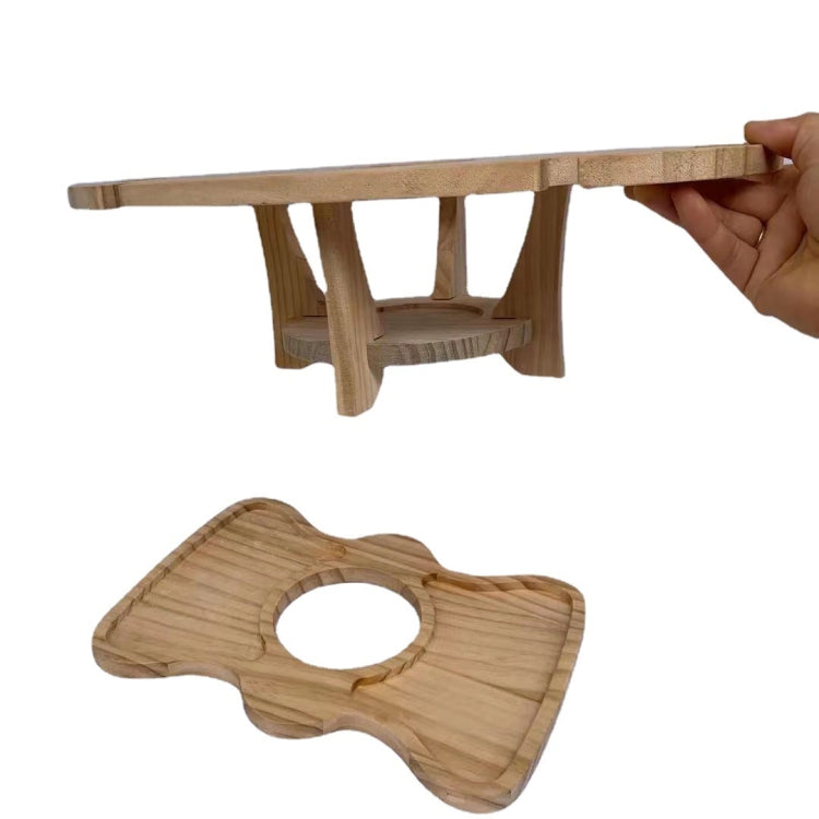 BowLift | Outdoor Picnic Table Wood Folding Wine Cooler (Wood Color)