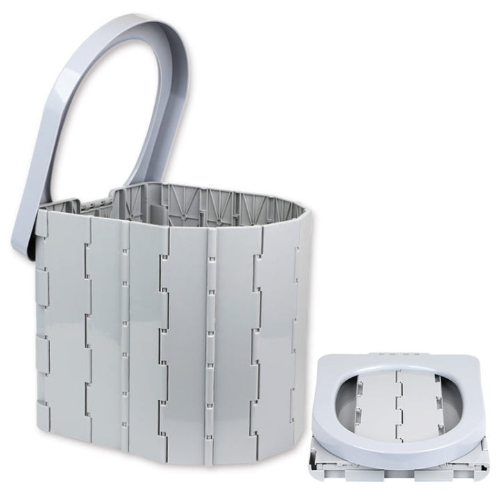 BowLift | Auto-Toilet Integrated Portable Folding Toilet Self-Driving Tour Outdoor Camping Toilet (Light Grey)