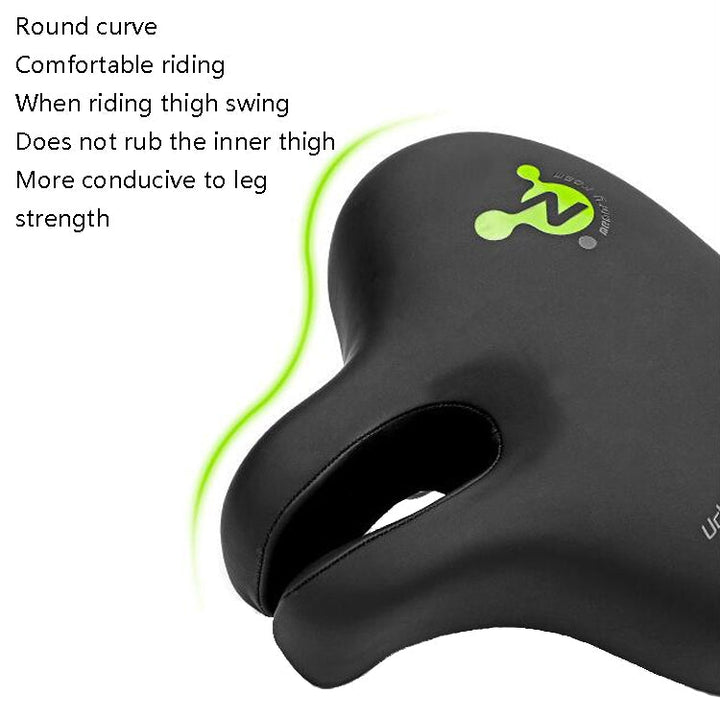 BowLift | Bike No Nasal Seat Mountain Bike Saddle Comfortable Shock Absorption Bicycle Outdoor Bicycle Accessories Saddle (Fluorescent Green)