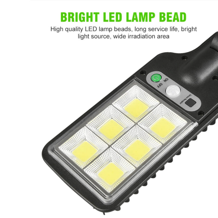 BowLift | Solar Street Lighting LED Body Detection Garden Light, Specification: 616B-72 COB with Remote Control