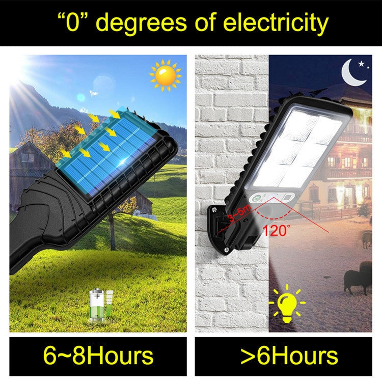 BowLift | Solar Street Lighting LED Body Detection Garden Light, Specification: 616B-72 COB with Remote Control