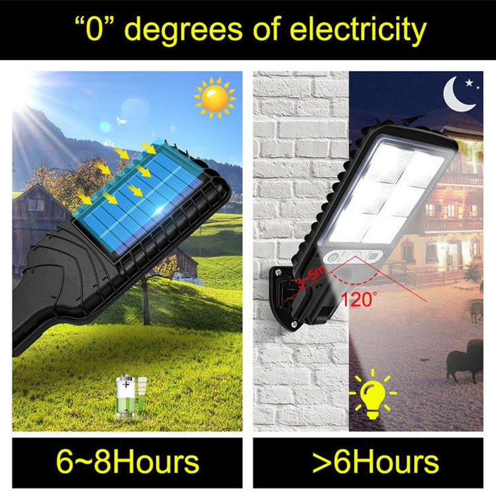 BowLift | Solar Street Lighting LED Body Detection Garden Light, Specification: 616B-72 COB with Remote Control