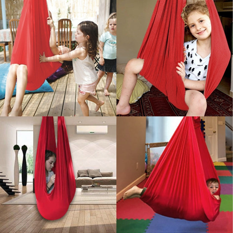 BowLift | Children Elastic Hammock Indoor Outdoor Swing, Size: 1.5x2.8m (Red)