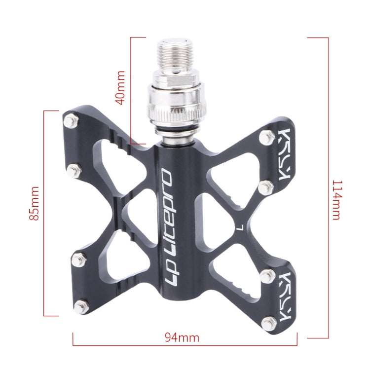 BowLift | LP LitePro K5 Folding Bike Aluminum Alloy Bearings Pedals (Black)