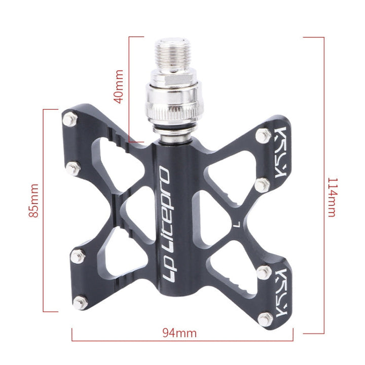 BowLift | LP LitePro K5 Folding Bike Aluminum Alloy Bearings Pedals (Black)