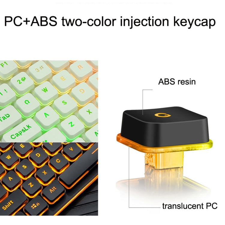 BowLift | LANGTU L1 104 Keys USB Home Office Film Illuminated Wired Keyboard, Cable Length: 1.6 m (Ice Blue Light Black)